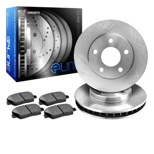 2007 mercedes-benz e350  3.5l  front blank brake rotors + ceramic brake pads kit