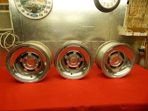 3 used 73 74 75 76 77 lincoln mark v aluminum 15&#034;x6&#034;x5 b/c wheels #d6ly-1007-a