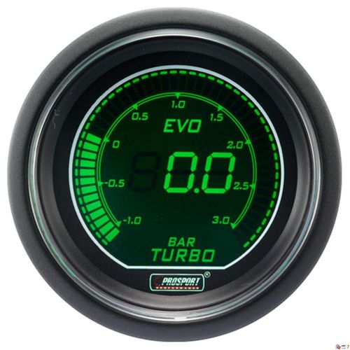 Prosport 52mm evo series digital green / white led boost gauge bar