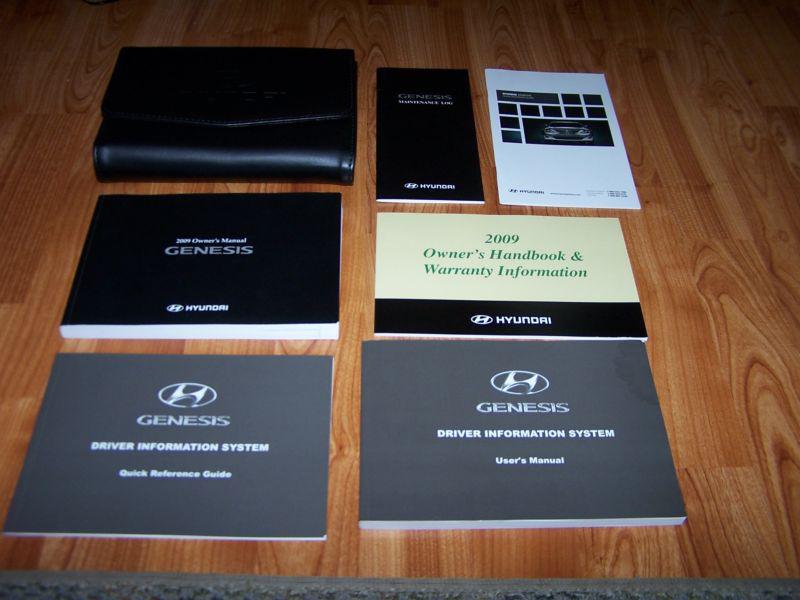 2009 hyundai genesis with navigation owners manual set with case free shipping