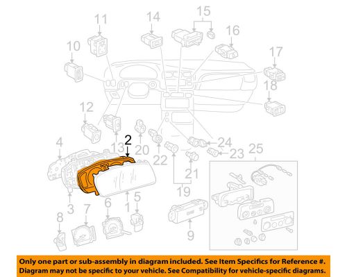 Toyota oem 98-03 sienna cluster switches-plate 8381108010