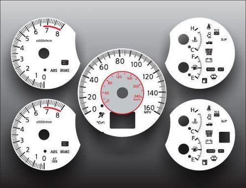 Fits 2005-2006 nissan altima 3.5 dash instrument cluster white face gauges