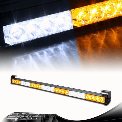 Amber white 31.5&#034; led traffic adviser emergency hazard caution strobe light bar