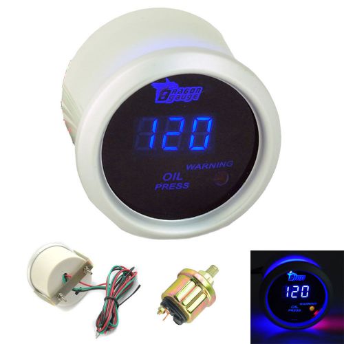 2&#034;/ 52 mm digital led electronic oil press pressure gauge meter white #2