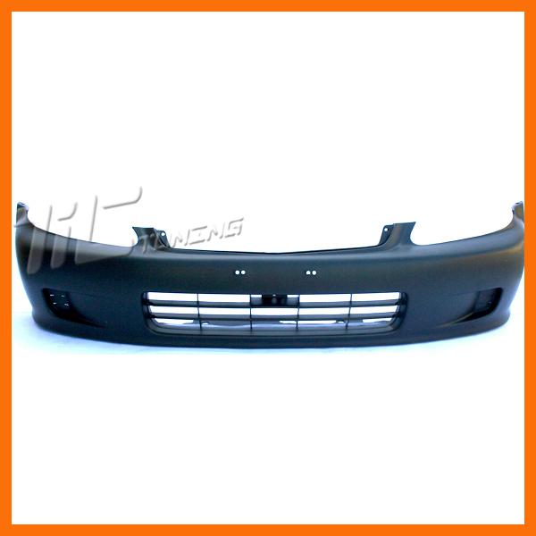 Front bumper primered facial cover fascia plastic 99-00 honda civic w/o fog hole