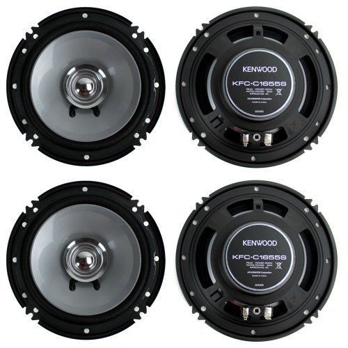 4) new kenwood kfc-c1655s 6.5&#034; 600 watt 2-way car audio coaxial speakers stereo