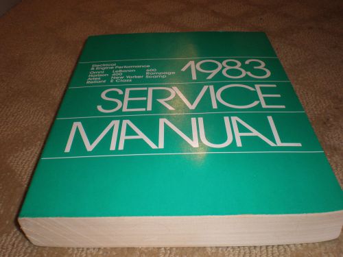 1983 chrysler dodge electrical &amp; engine performance service manual 81-270-3004