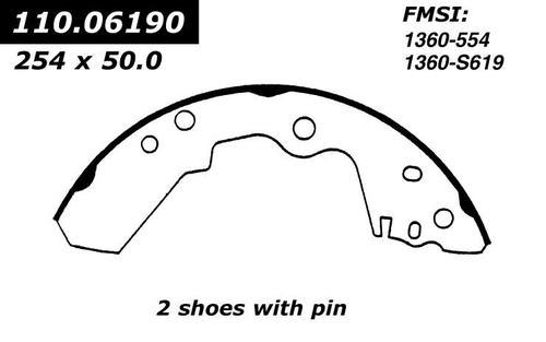 Centric 111.06190 brake pad or shoe, rear-new brake shoe-preferred