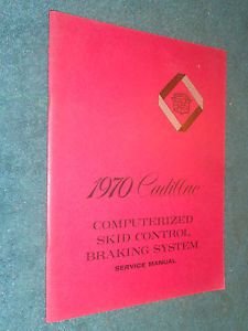 1970 cadillac computerized skid control brake shop manual original service book!