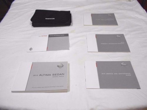 2015 nissan altima sedan owner&#039;s manual  5/pc set &amp; denim factory nissan case,,