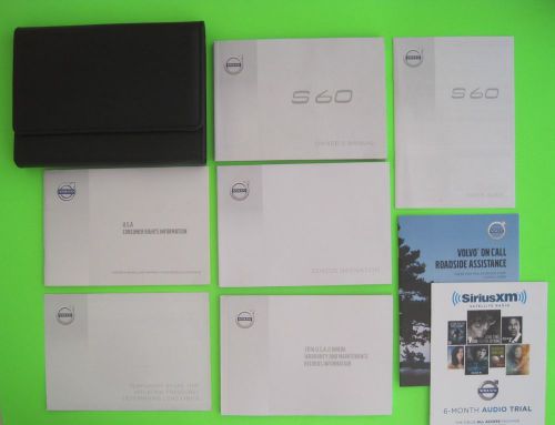 2016 volvo s60  factory owner&#039;s manual set w/ nav &amp; case *oem*