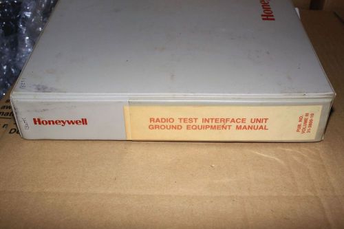 Honeywell ru-850 radio test interface srz-850 ground equipment manual 31-3800-10
