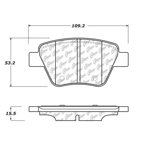 Posi-quiet extended wear w/shims &amp; hardware fits 2006-2014 volkswagen eos jetta