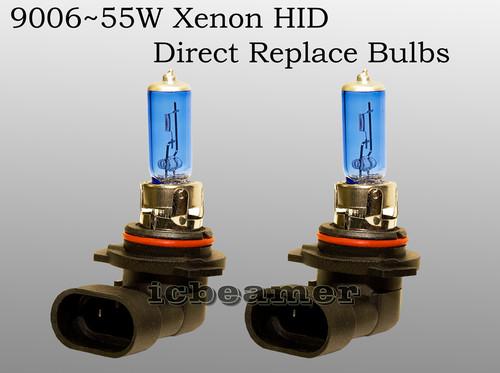 9006 55w pair low/ fog xenon hid super white replacement light bulbs a6