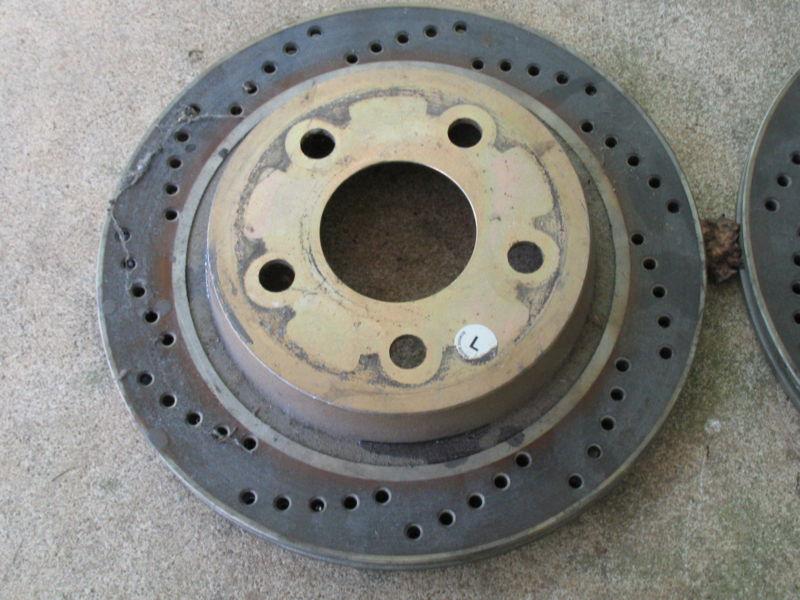 Power stop rear drilled rotors camaro firebird 1993-1997 used excellent