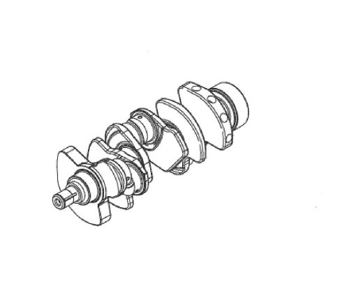 Mercruiser 6.2l 300hp 377cid crankshaft pn 8m0107021