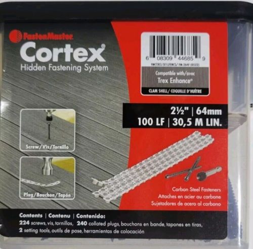 Fasten master cortex hidden fastening system 2 1/2&#034; 100lf fm-264f (0522) new