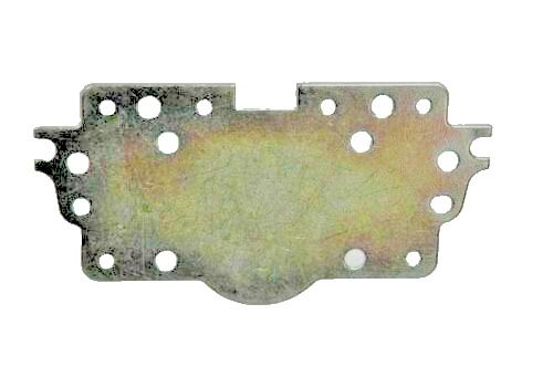 Holley/mopar metal separator plate for six pac outboard carbs