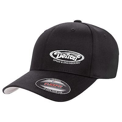 990309lxl detroit speed &amp; engineering - white logo curved bill flexfit® hat -