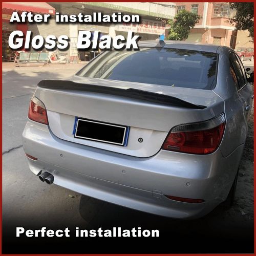 For bmw e60 530i 545i 550i m5 2004-2009 glossy black rear trunk spoiler wing lip