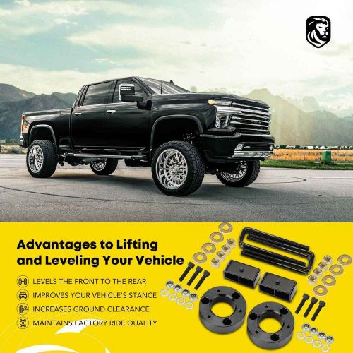 8pcs 3” front &amp; 2&#034; rear leveling lift kit for nissan titan 2004-2023 rwd or 4wd