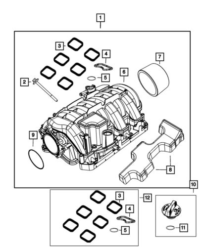 Genuine mopar oil filler cap 53013775ac