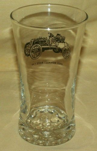 Renault 1902 glass race car antique vintage automobile car tumbler bar barware*