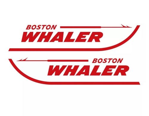 Set of 2 boston whaler boat decals stickers #2- sizes 23&#034; available