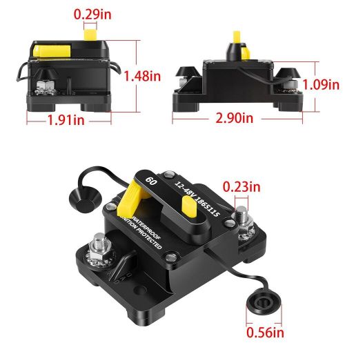 For minn kota trolling motor mkr-27 60amp waterproof circuit breaker 1865115