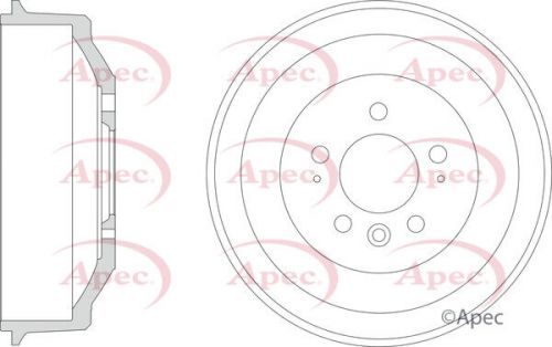 Brake drum fits nissan juke f15 1.2 rear 14 to 19 432061kl0a apec quality new