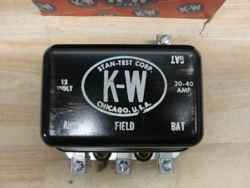 Nos k-w 12v voltage regulator c2400 ~ 1958 59 willys jeep ~ 1956 - 60 studebaker