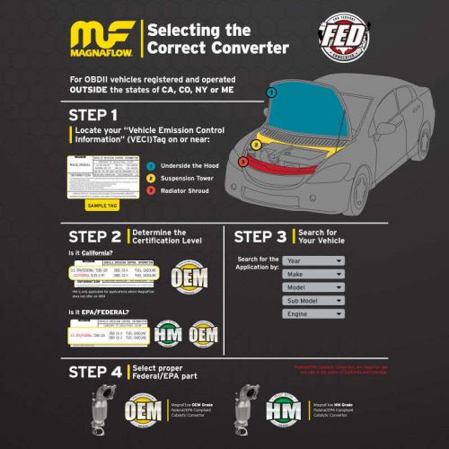 Magnaflow 52669 conv df frontier 4 underbody