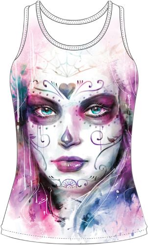 Lethal threat women&#039;s painted soul tank lg white #la20472l