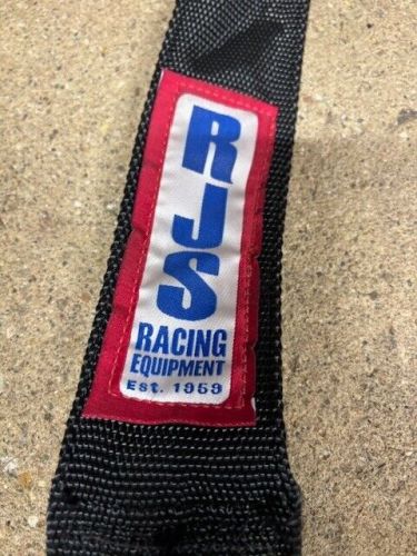 Rjs 5 point latch &amp; link racing harness - black - 3&#034; - nylon - bolt-in