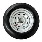 Trailer tire on rim 4.80-12 load range b bias 480-12 silver 5 lug modular wheel