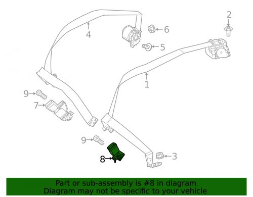 Genuine mercedes-benz buckle end 177-860-34-02-9051