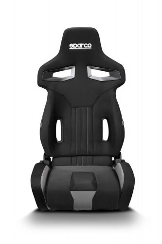 Sparco r333 black &amp; grey racing seat, modern reclinable w/ side bolsters