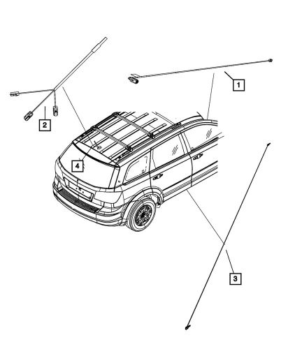 Genuine mopar satellite radio cable 68049341aa