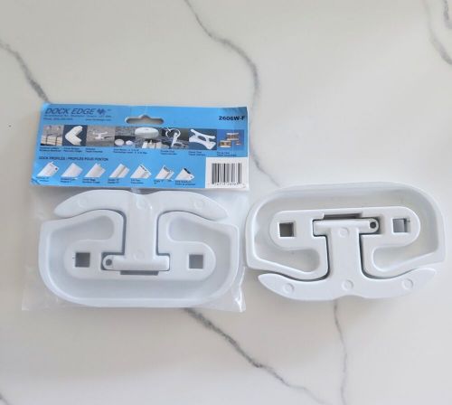 2x dock edge flip up dock cleat 6&#034; white 2606w-f (lot of 2) new