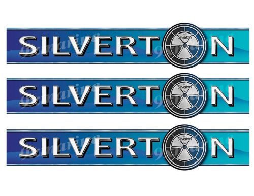 Silverton boat stickers - 10.5&#034; long. remastered name plate