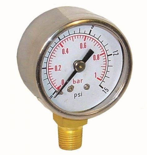 Fse fuel pressure dual gauge 0-15 psi (0-1 bar) (fpg001)