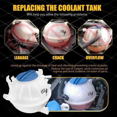 Radiator water coolant overflow tank reservoir for volkswagen cc 2009-2016 new