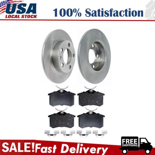 232mm rear brake rotors &amp; ceramic pad for 1999 2000 2001-2005 volkswagen jetta