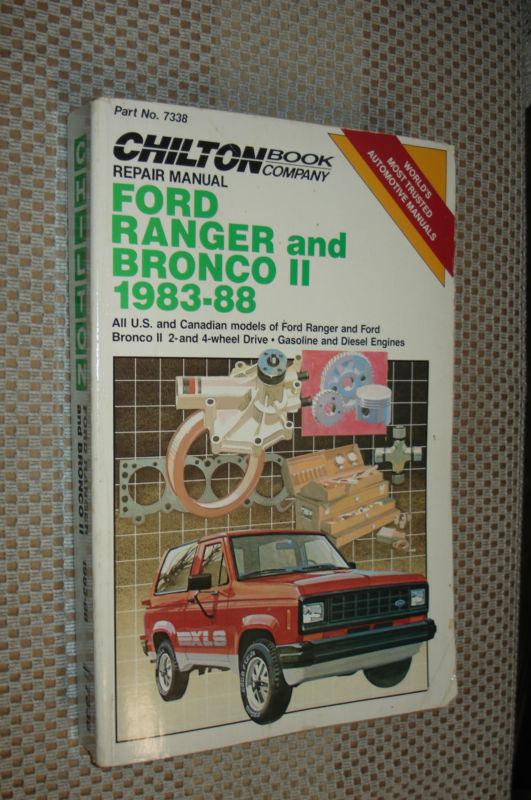 1983-1988 ford ranger bronco ii shop manual service book 84 85 86 87