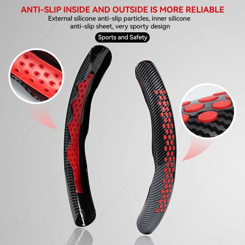 Funda volante coche transpirable antideslizante de para honda carbon fiber