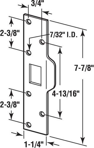 Prime-line u 9476 maximum security latch strike, 1 count (pack of 1), chrome