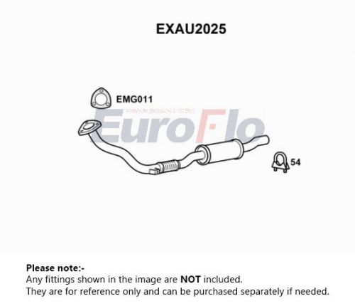 Exhaust pipe front exau2025 euroflo 8d0253209c genuine top quality guaranteed