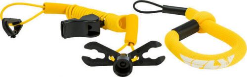 Wps ultra cord floating tether cord / lanyard with whistle yellow