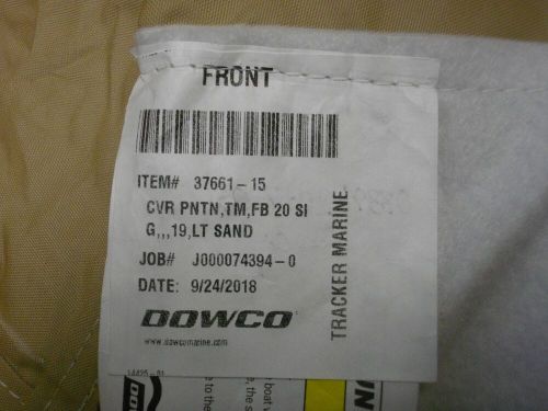 Dowco fishin barge 20 dlx pontoon cover rail-lok hc 37661-15 lt sand