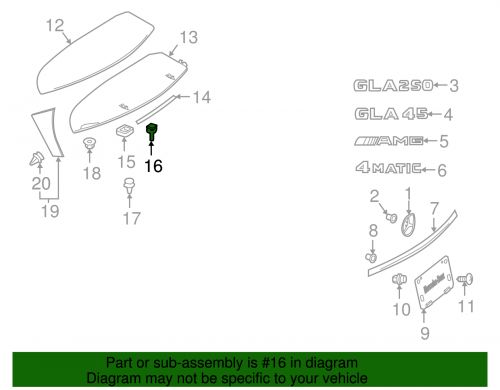 Genuine mercedes-benz spoiler bolt 000-990-50-23